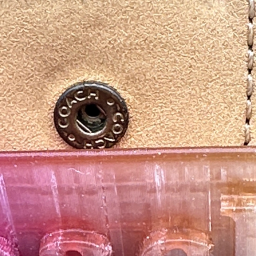 Vintage Coach SoHo Natural Tan and Brown leather Women's Wallet - Picture 6 of 16